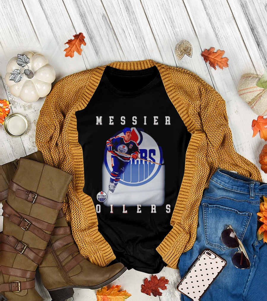 Edmonton Oilers Mark Messier Legendary Hockey Player Iconic Team Legacy T-Shirt
