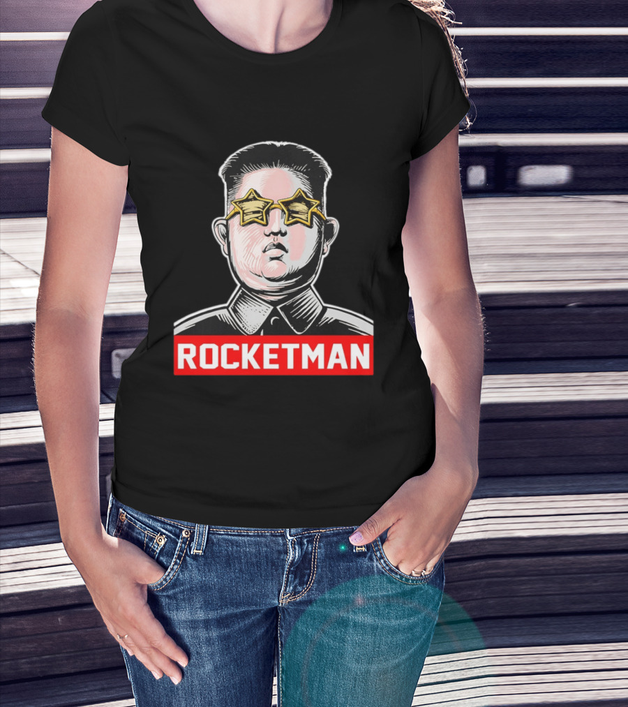 Kim Jong Un Star Glasses Rocketman T-Shirt