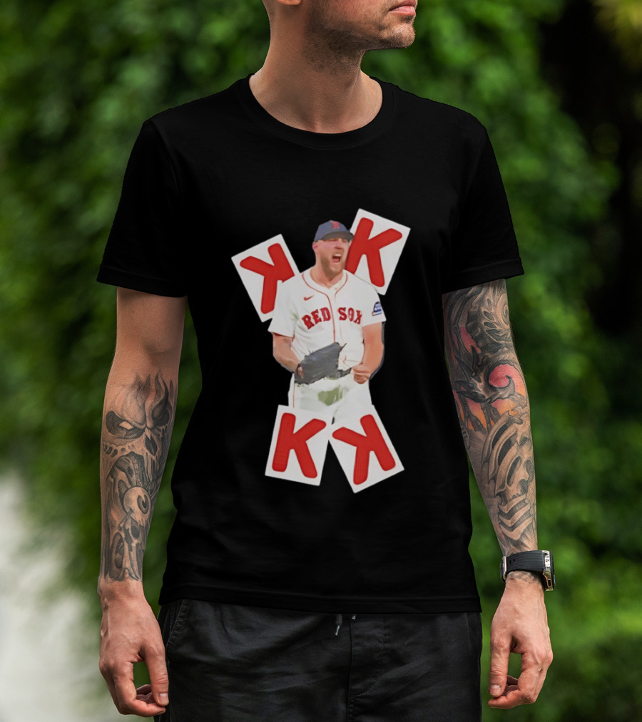 Garrett Crochet Red Sox Strikeout K Cards T-Shirt
