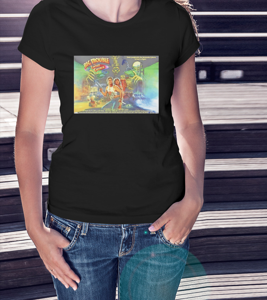 Big Trouble In Little China Culture Pop Movie Art Featuring Classic Characters T-Shirt