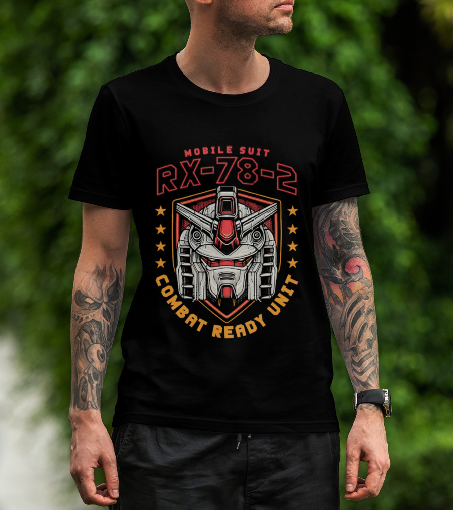 Mobile Suit RX 78 2 Combat Ready Unit Big Head T-Shirt