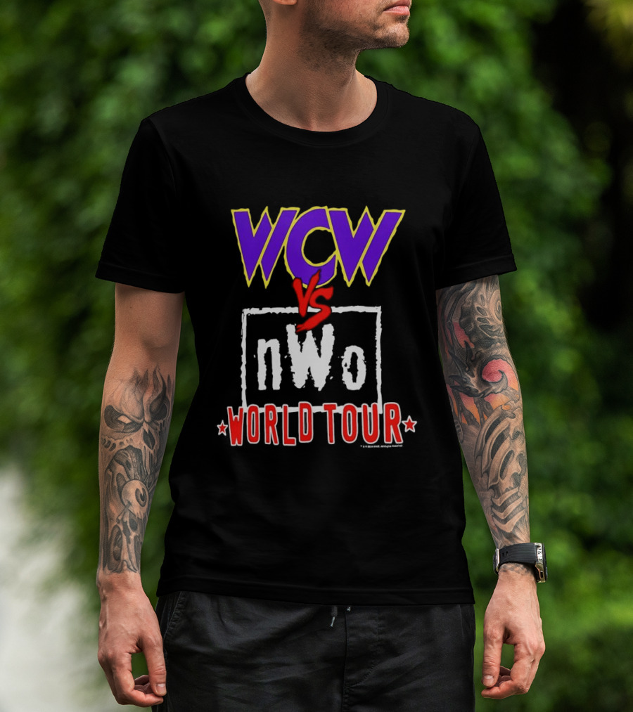 Heather Charcoal WCW Vs NWo World Tour Classic Wrestling Rivalry T-Shirt