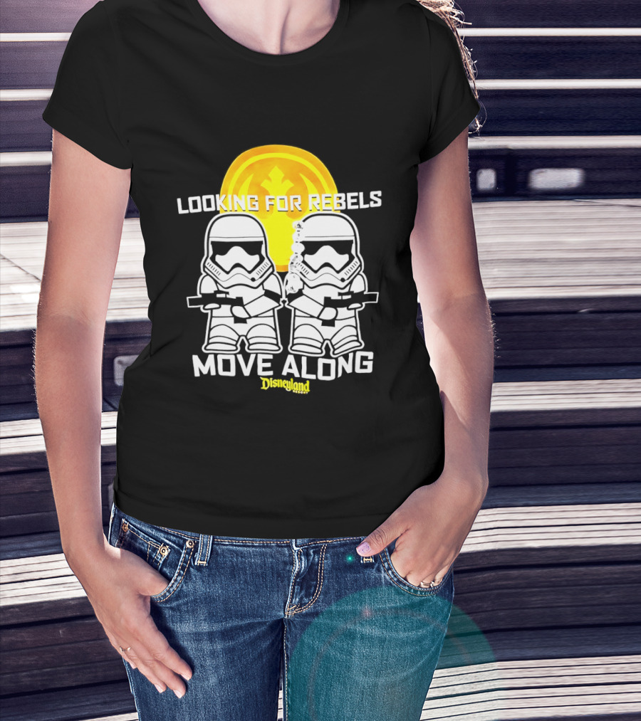 Stormtrooper Search Looking For Rebels Move Along Disneyland T-Shirt