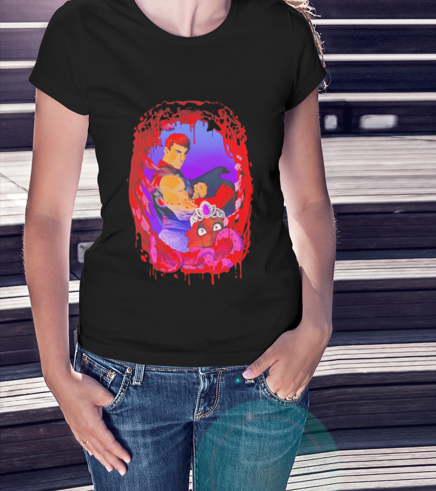 Carl Princess Donut Dungeon Crawler Carl Blood Dripping Frame Fantasy T-Shirt