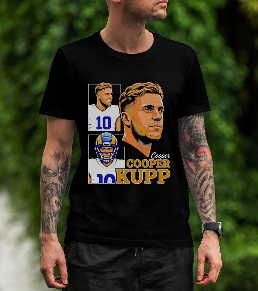 Cooper Kupp Number 10 Los Angeles Rams Football Player Collage 2026 T-Shirt