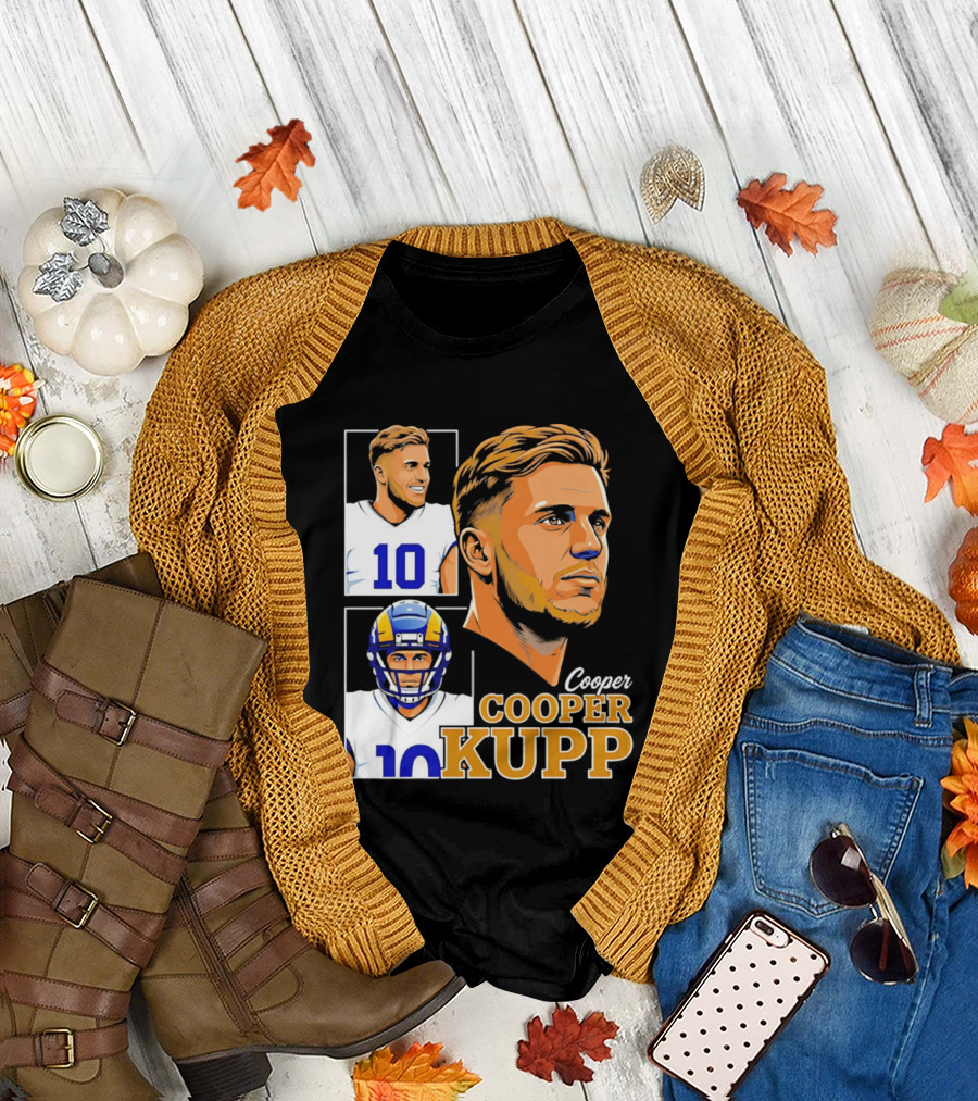 Cooper Kupp Number 10 Los Angeles Rams Football Player Collage 2026 T-Shirt