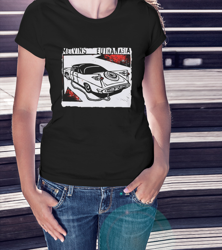 Melvins Euthanasia Rock Band Vintage Car T-Shirt
