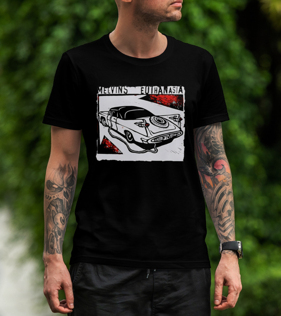 Melvins Euthanasia Rock Band Vintage Car T-Shirt