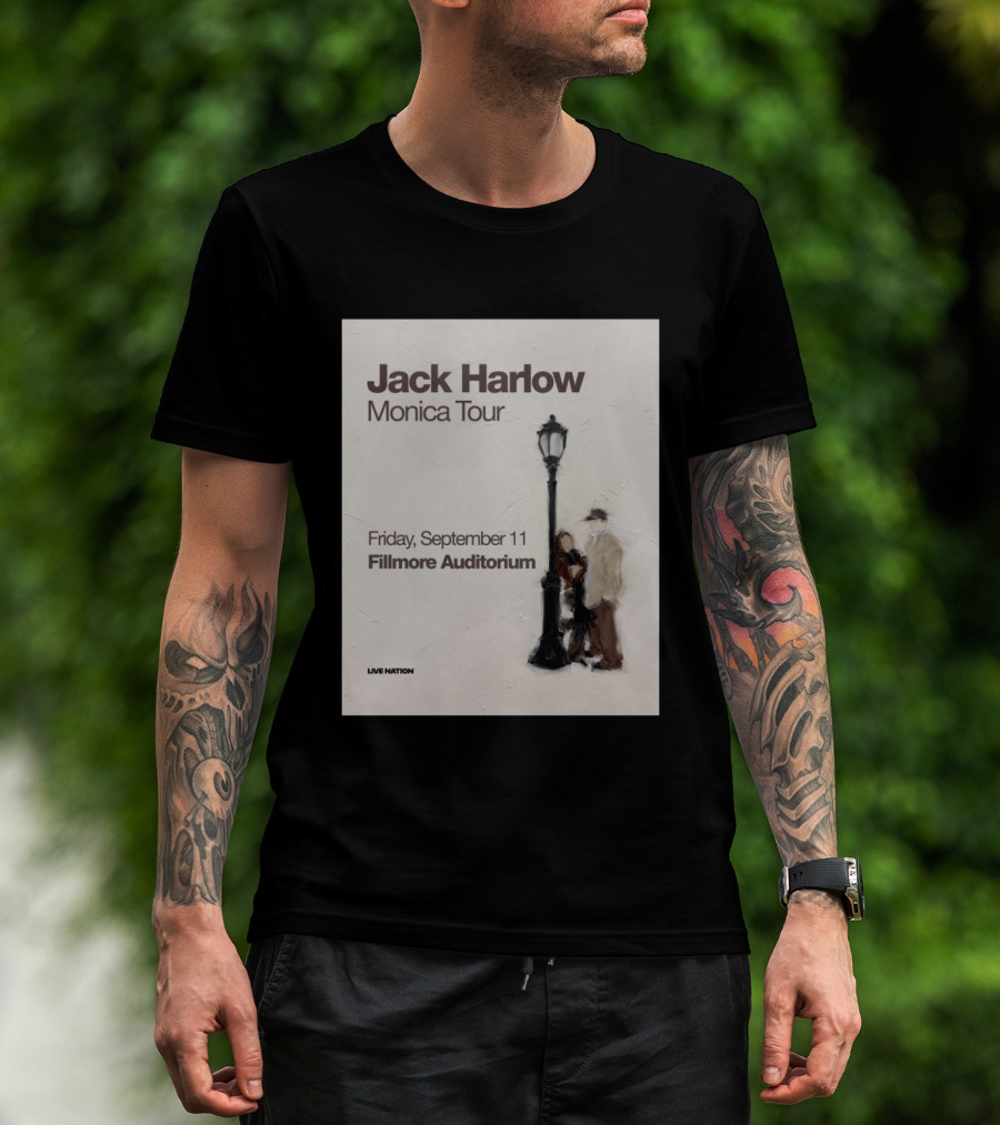 Jack Harlow Monica Tour Fillmore Auditorium Friday September 11 Live Nation T-Shirt