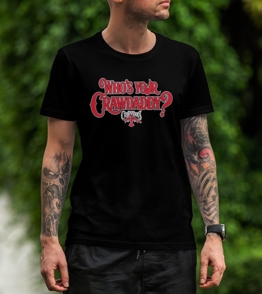 Pensacola Ice Flyers Who's Your Crawdaddy Red Crawfish T-Shirt