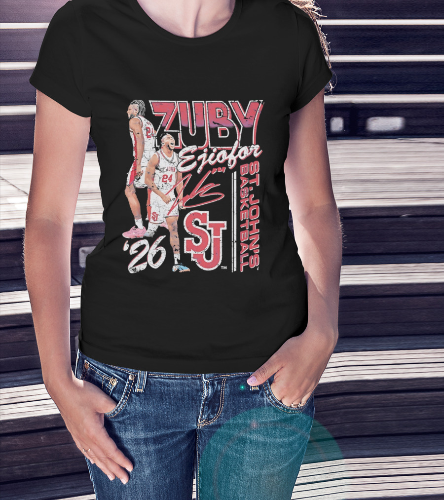 Zuby Ejiofor St. John's Basketball 26 SJ Red Storm 90s T-Shirt