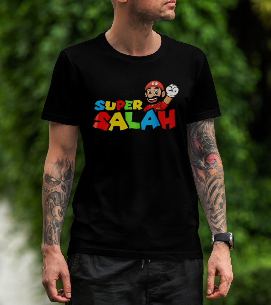 Super Salah Liverpool Fun Mario Gaming Adventure T-Shirt
