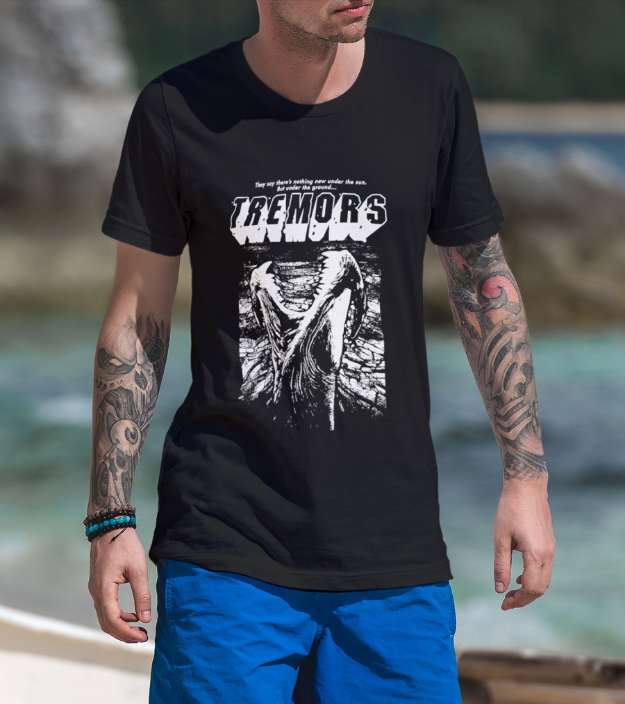 Tremors They Say There's Nothing New Under The Sun But Under The Ground Monster Scene T-Shirt
