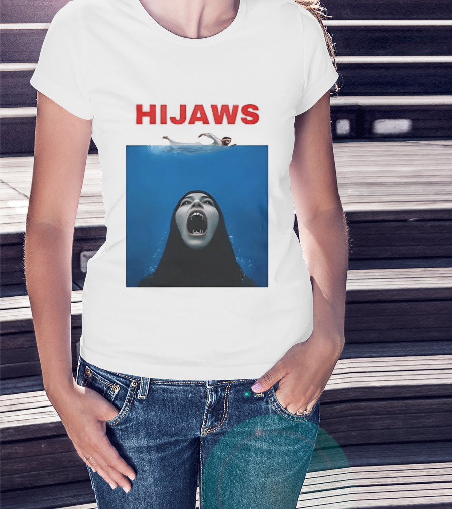 Hijaws Parody Jaws Movie T-Shirt