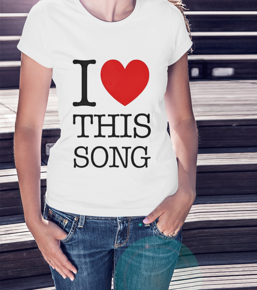 I Heart This Song Music Lover Enthusiast Trendy T-Shirt