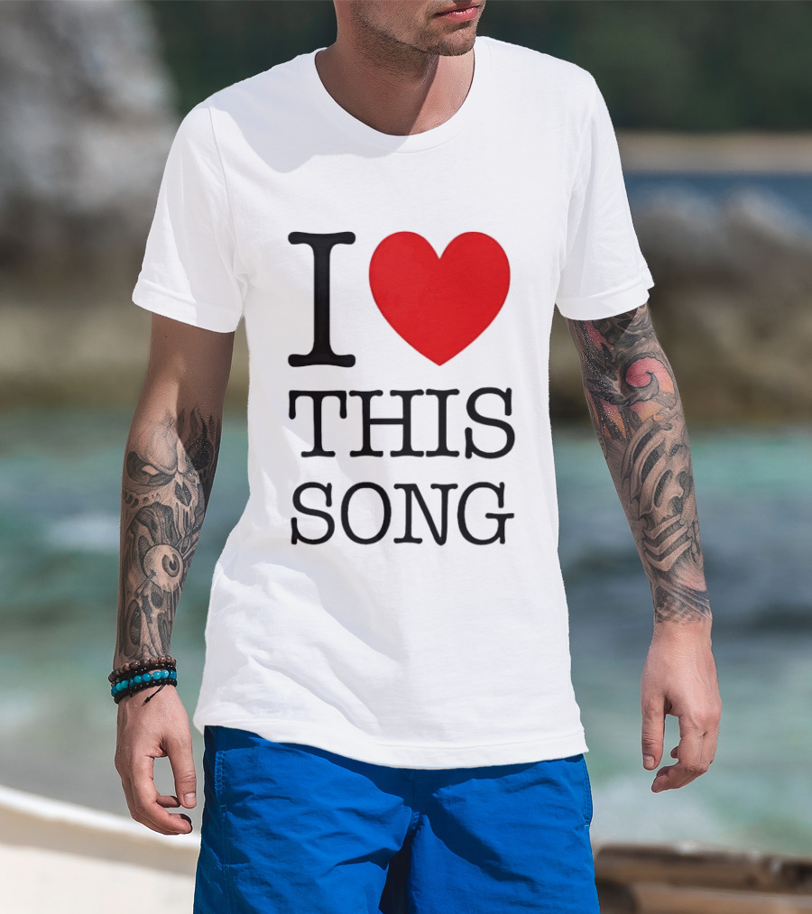 I Heart This Song Music Lover Enthusiast Trendy T-Shirt