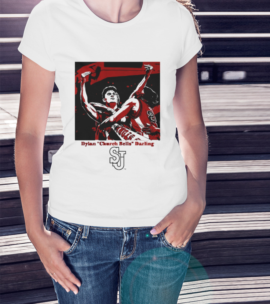 St John's Red Storm NCAA Basketball Dylan "Church Bells" Darling SJU T-Shirt