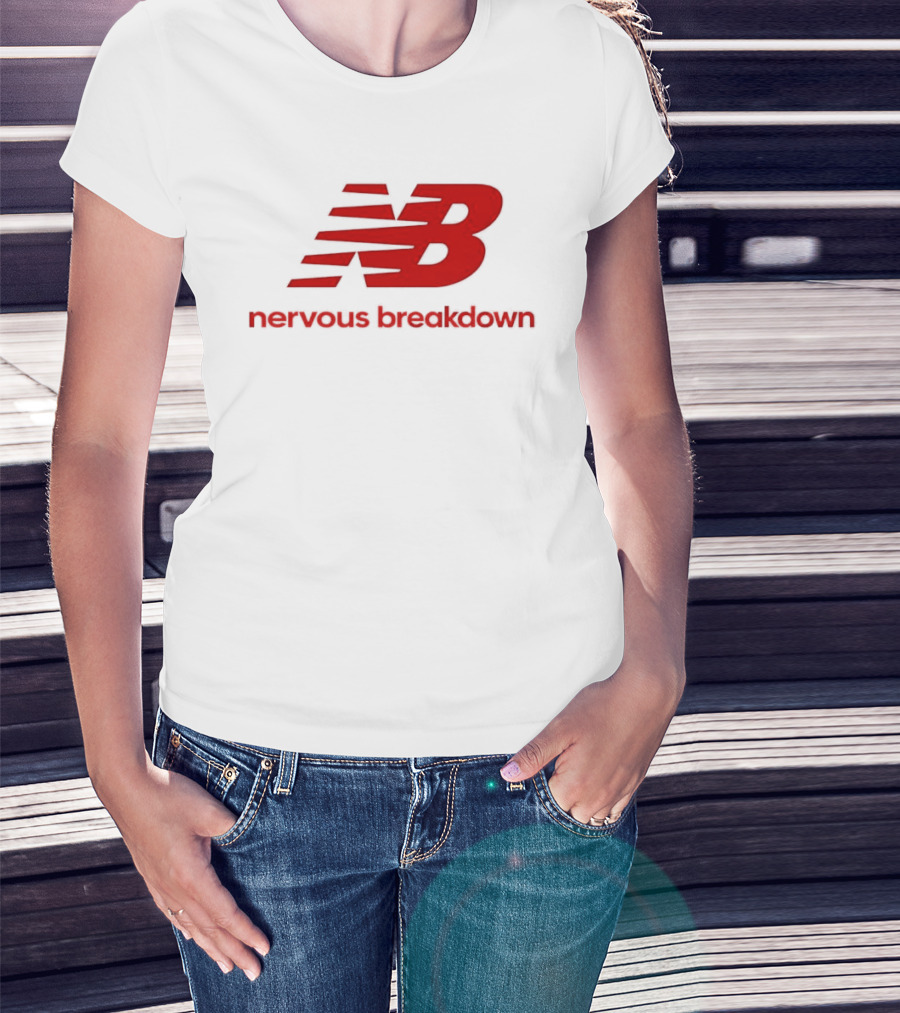 NB Nervous Breakdown Parody Bold Red T-Shirt