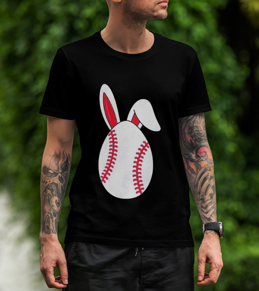 Happy Easter Bunny Ears Baseball Egg T-Shirt
