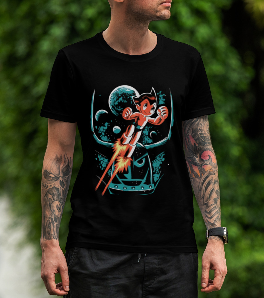 Astro Boy Rocket Launch Space Adventure T-Shirt