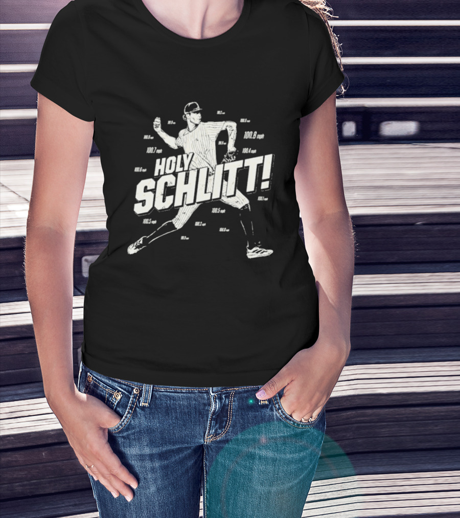 Holy Schlitt Cam Schlittler Yankees Pitching MLB Speed T-Shirt