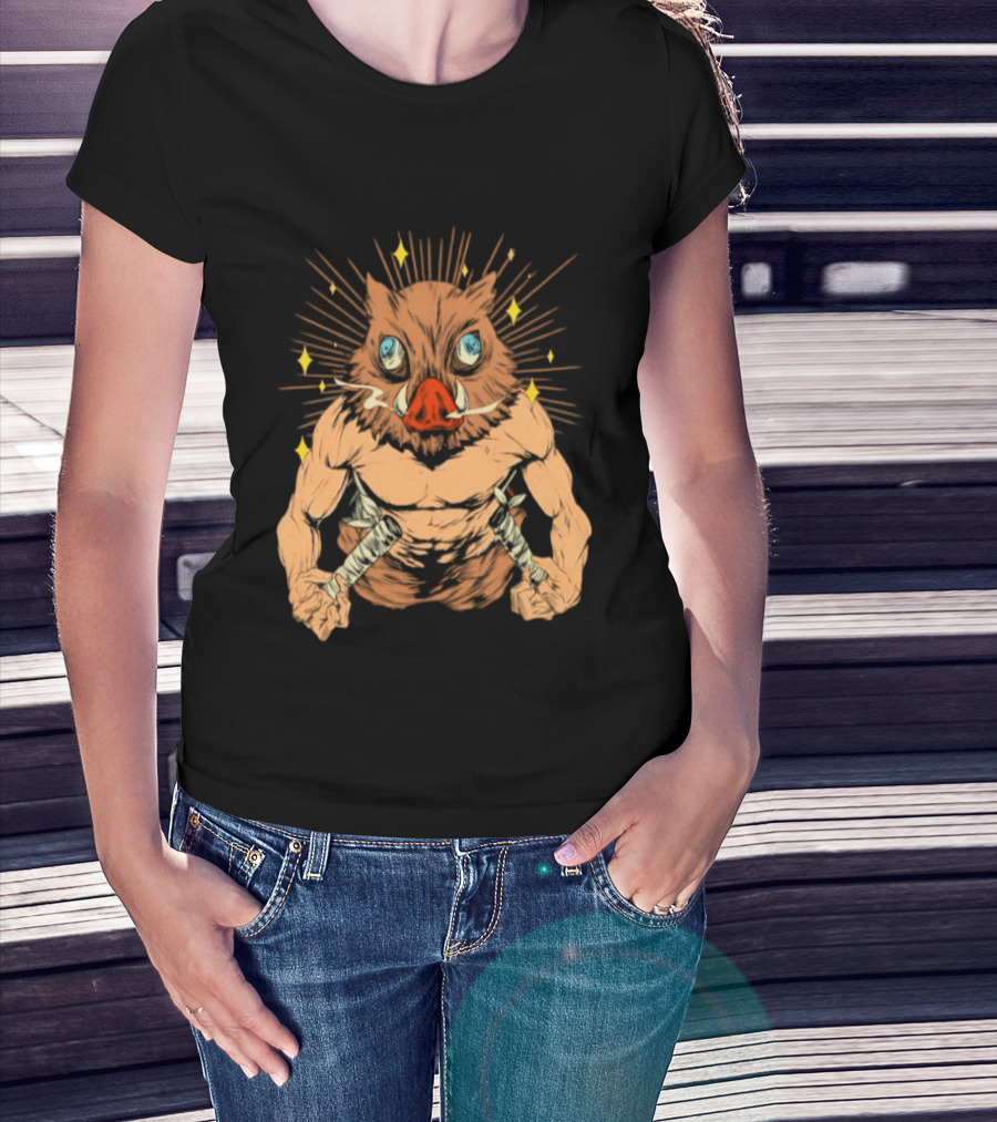 Inosuke Hashibira Beast Mode Demon Slayer Anime T-Shirt