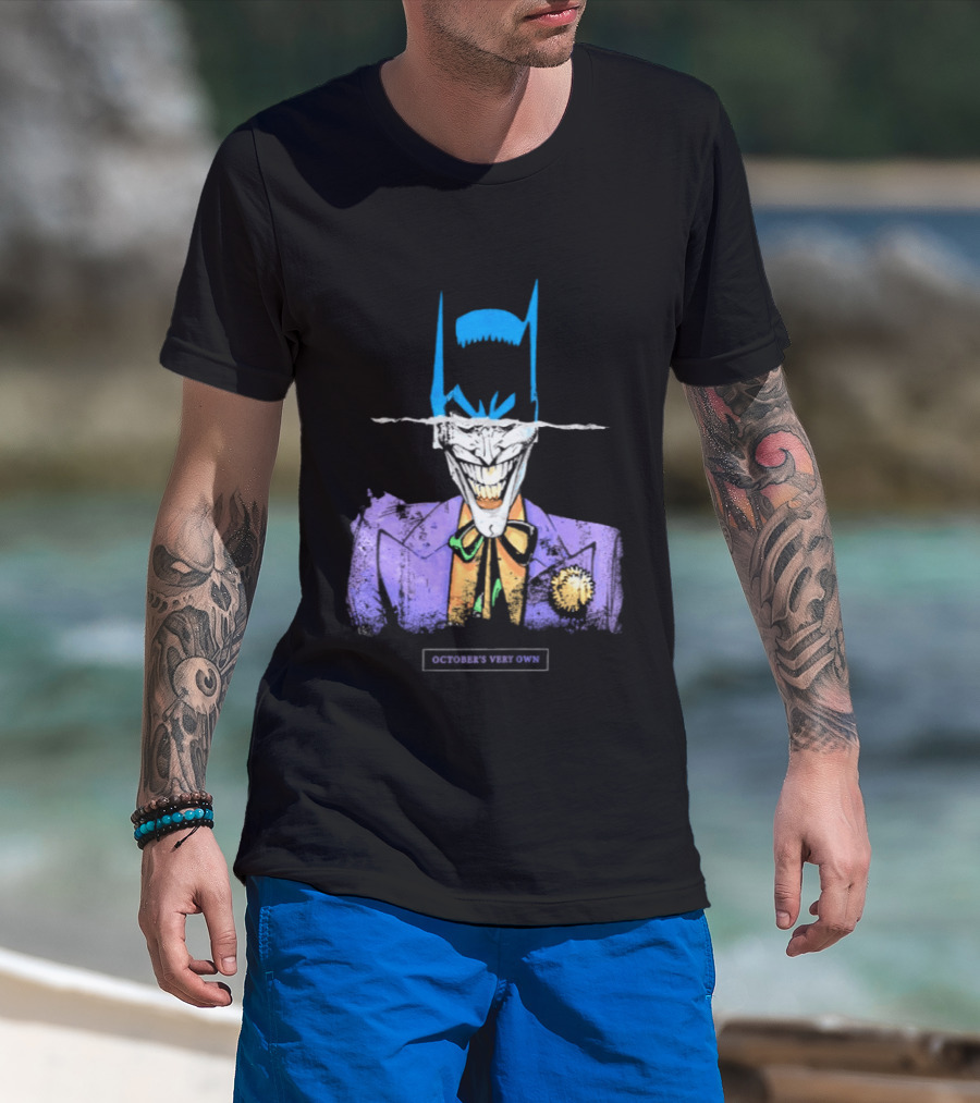OVO Owl Batman Joker Split Collaboration T-Shirt