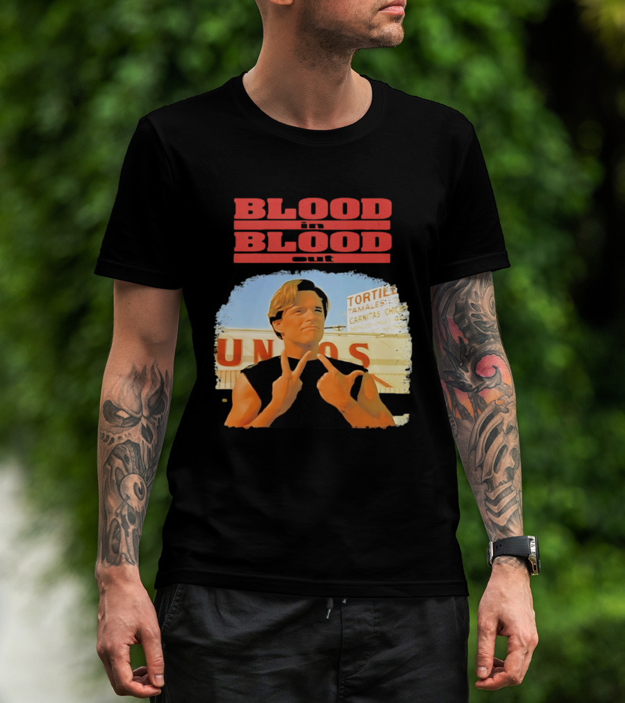 Blood In Blood Out Vatos Locos Image Tribute From Iconic Movie T-Shirt
