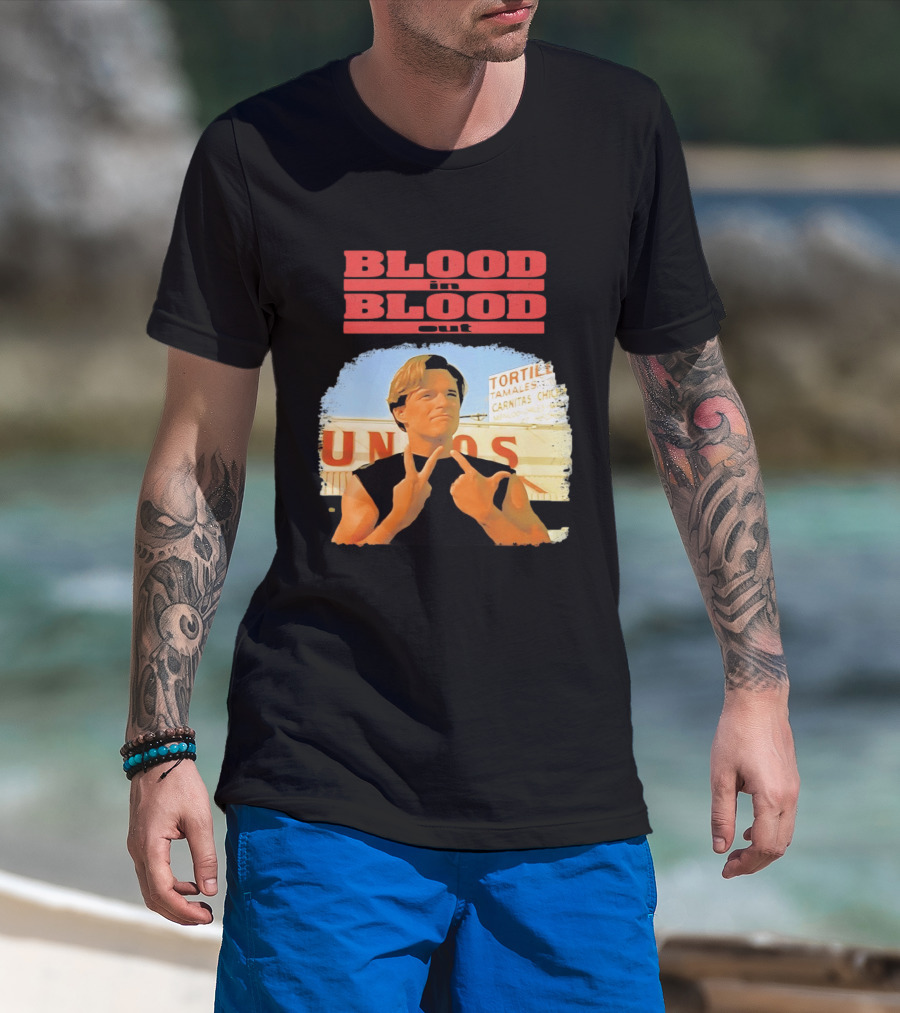 Blood In Blood Out Vatos Locos Image Tribute From Iconic Movie T-Shirt