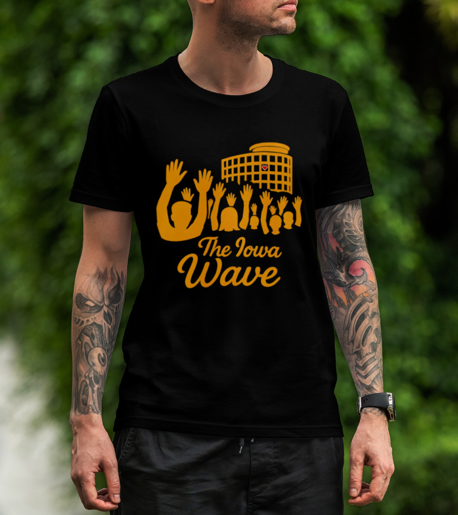 Iowa Hawkeyes The Iowa Wave Hospital Heart Gesture Iconic Fan Tradition T-Shirt