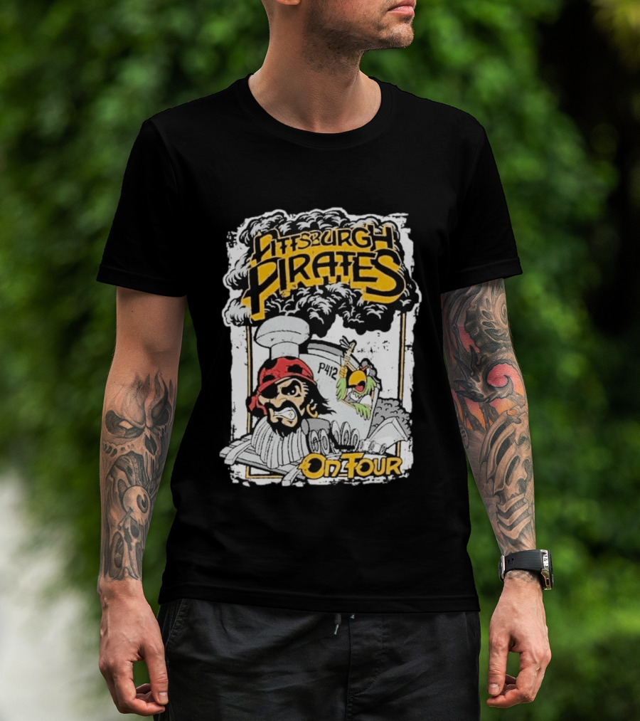Pittsburgh Pirates P412 On Tour Pirate And Parrot Train T-Shirt