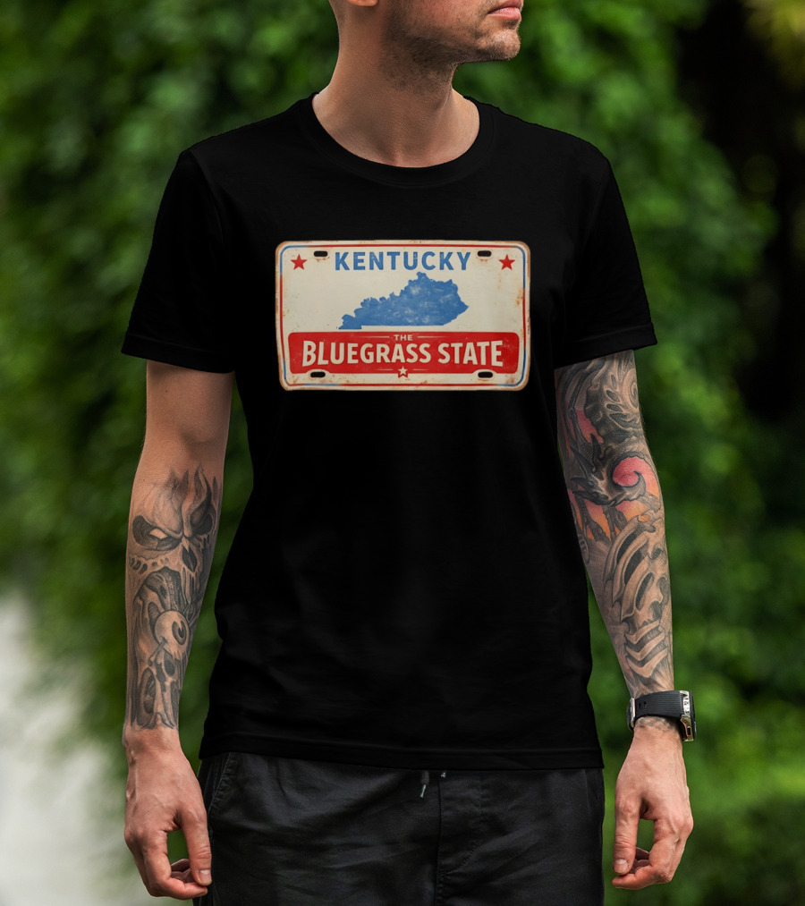 Kentucky License Plate The Bluegrass State T-Shirt
