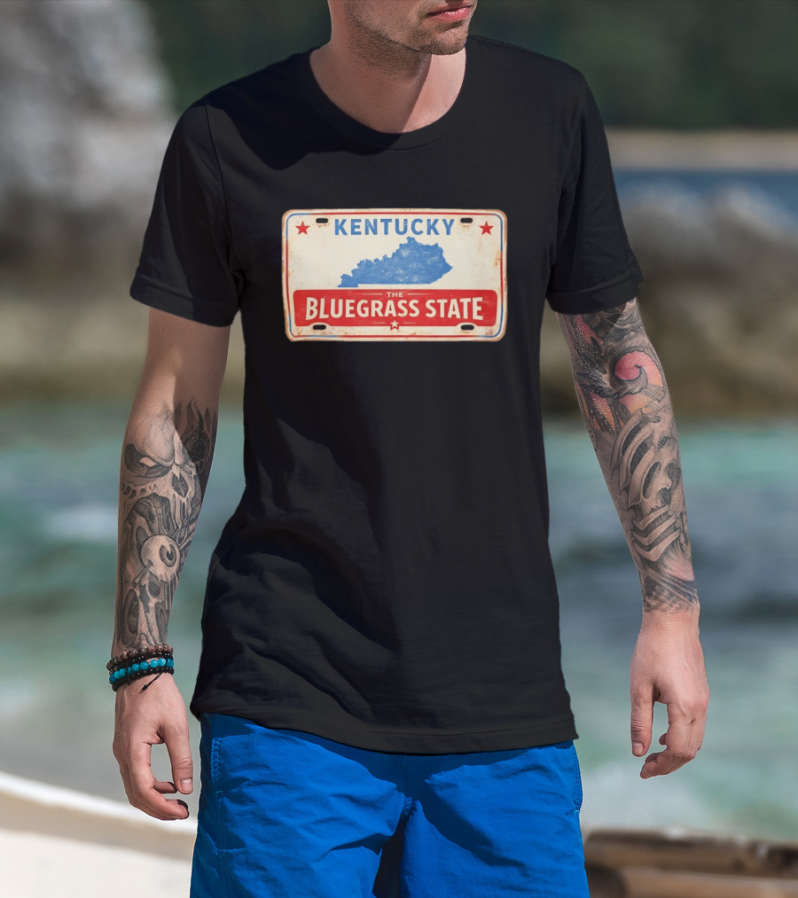 Kentucky License Plate The Bluegrass State T-Shirt