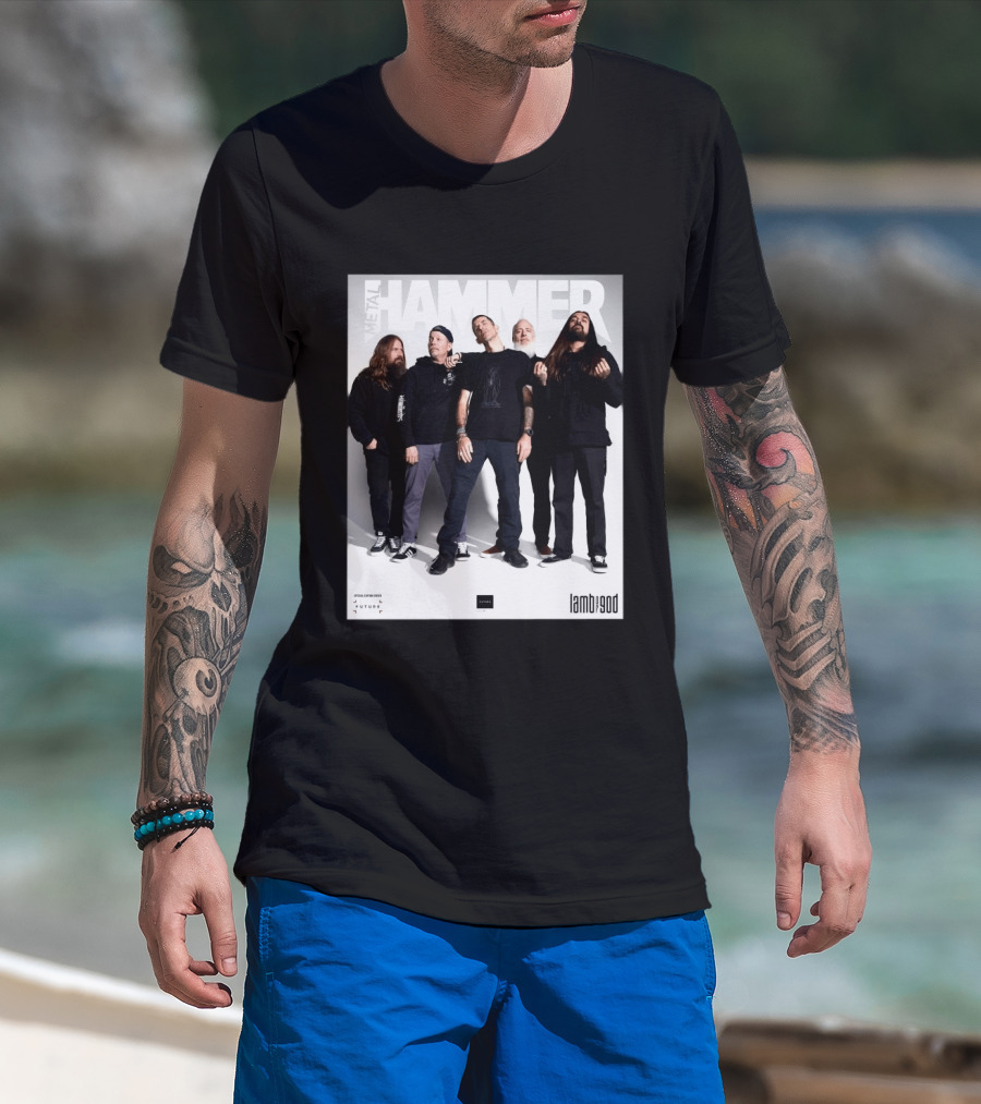 Metal Hammer Cover Featuring Lamb Of God Editorial Band Photo T-Shirt