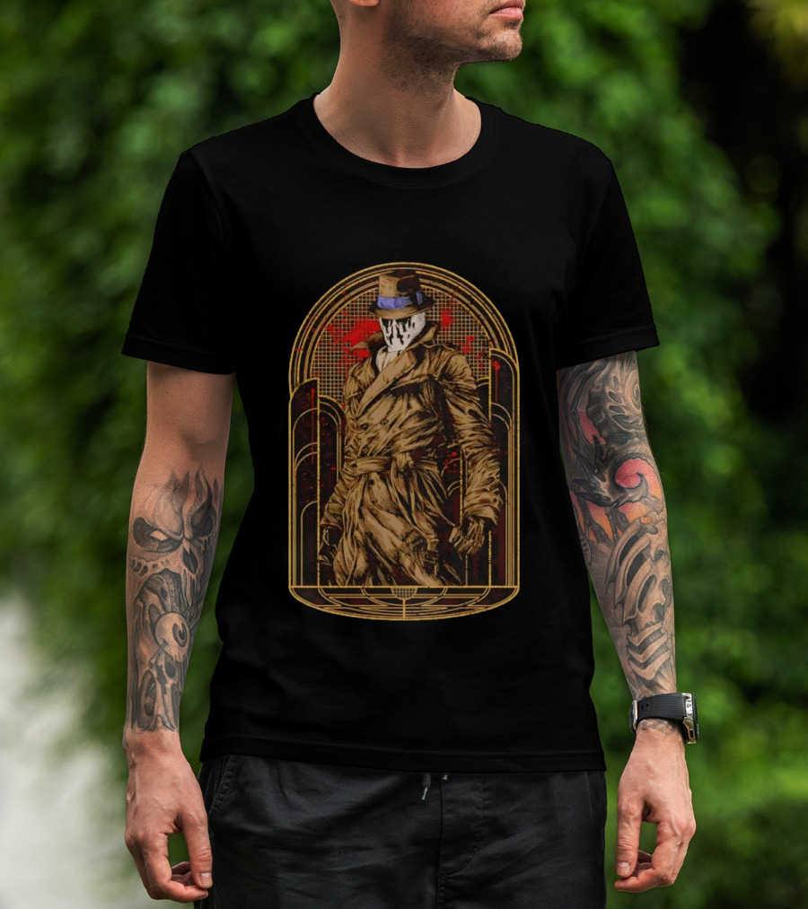 Rorschach Men Trench Coat And Hat T-Shirt