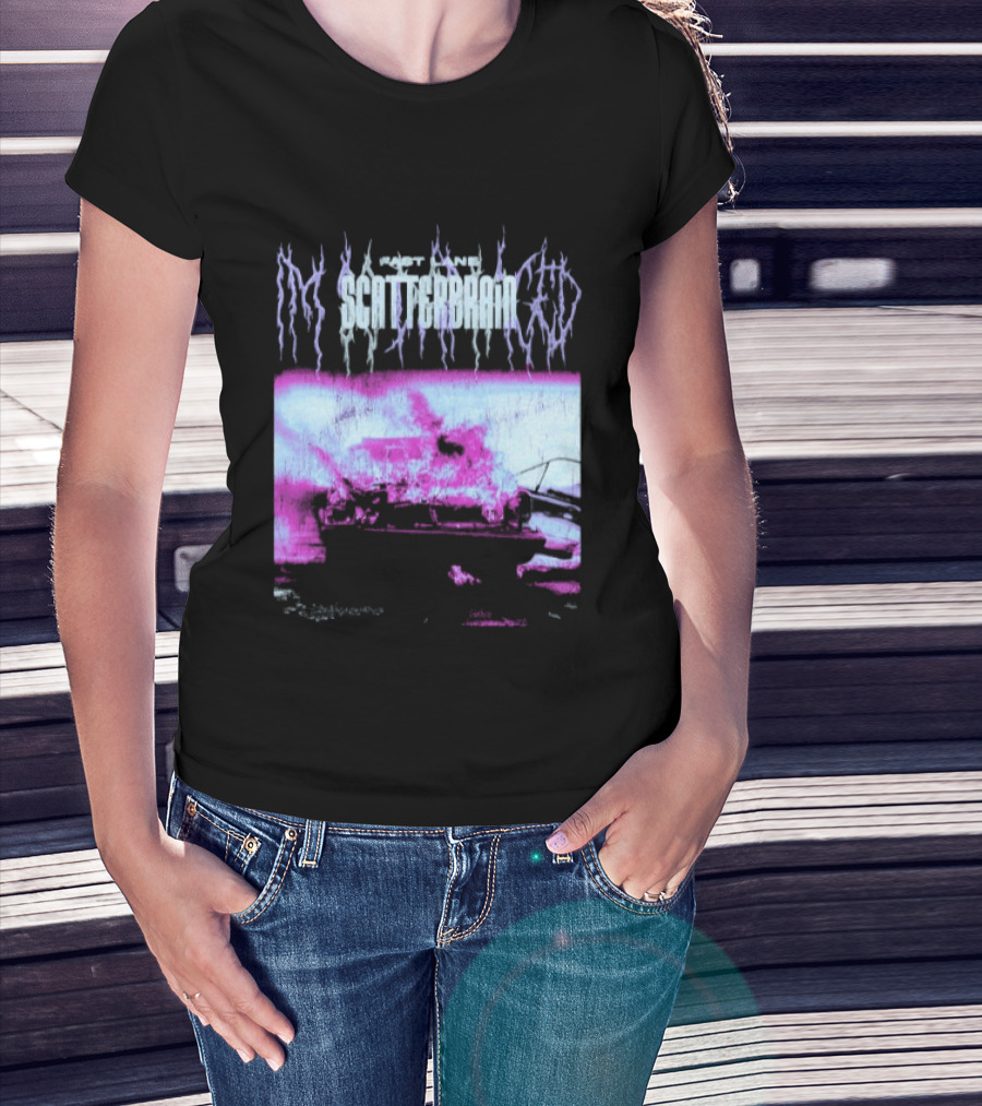 Scatterbrain 2026 Fast Lane Burning Car T-Shirt