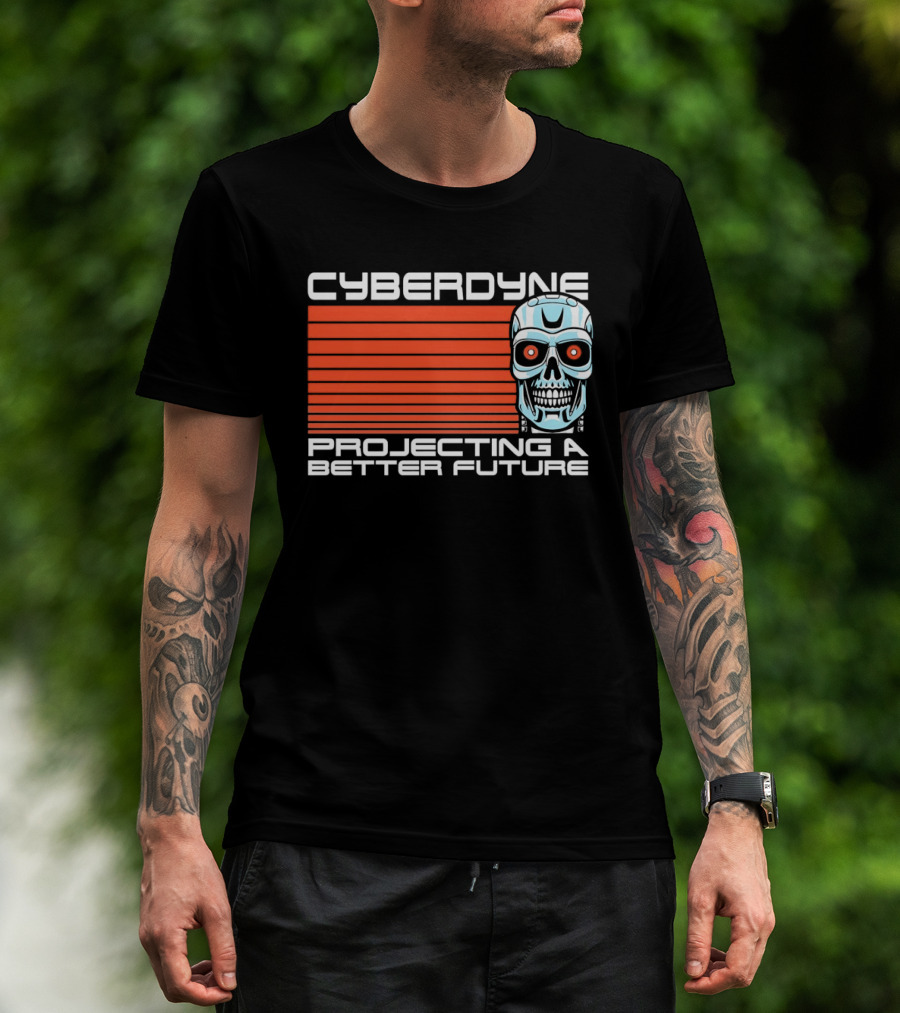 CYBERDYNE Projecting A Better Future Terminator Skull T-Shirt