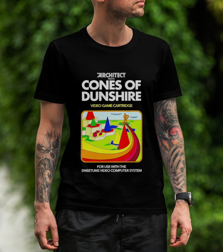 Architect Cones Of Dunshire Video Game Cartridge For Use With The Sweetums Video Computer System T-Shirt