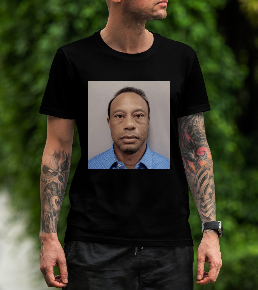 Tiger Woods Shot Released DUI Arrest Photo T-Shirt