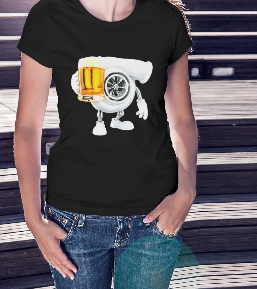 Turbocharger Holding Beer Meme T-Shirt
