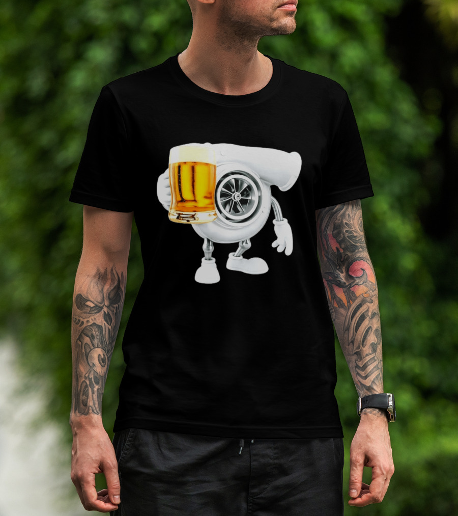 Turbocharger Holding Beer Meme T-Shirt