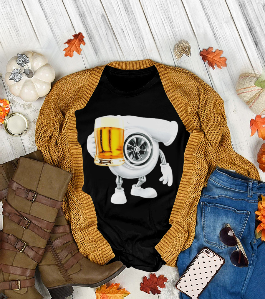 Turbocharger Holding Beer Meme T-Shirt