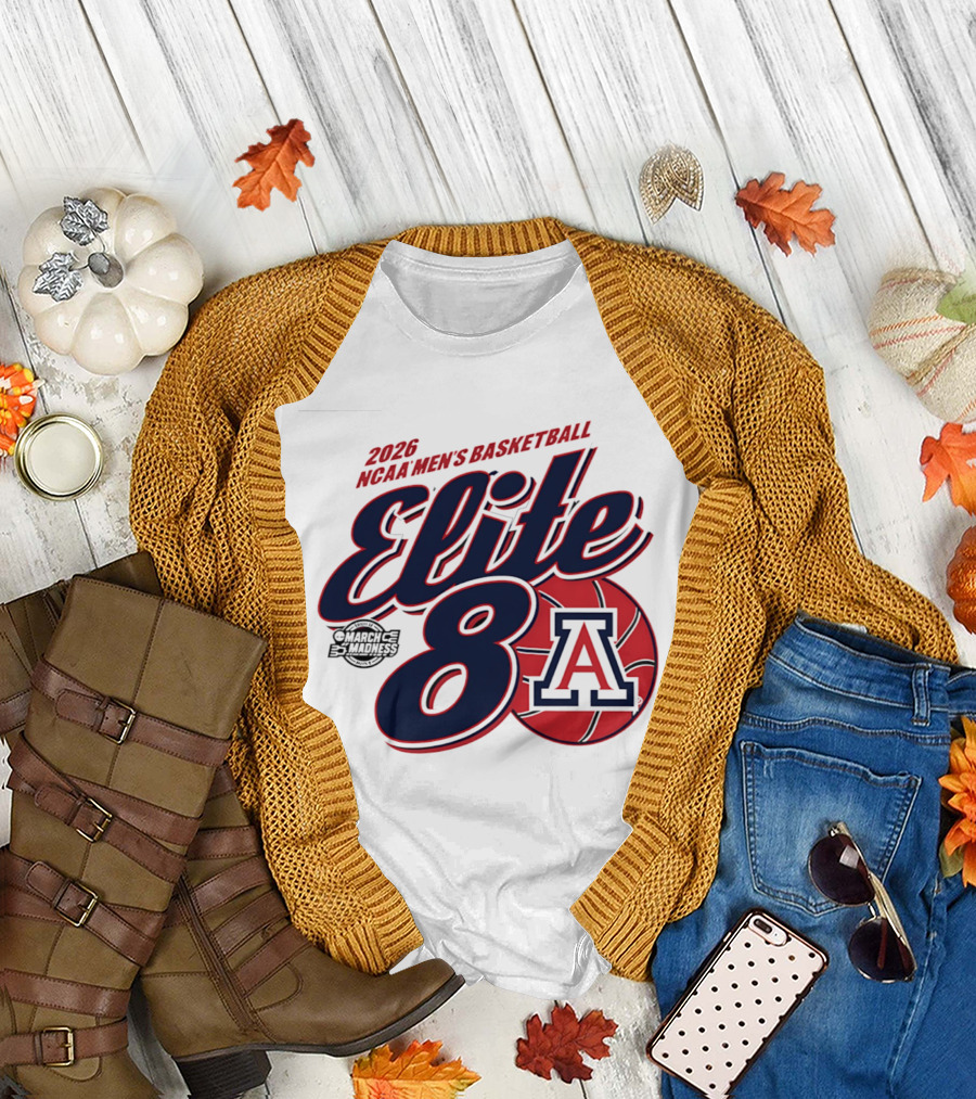 2026 Arizona Wildcats NCAA Men's Basketball Elite 8 March Madness T-Shirt