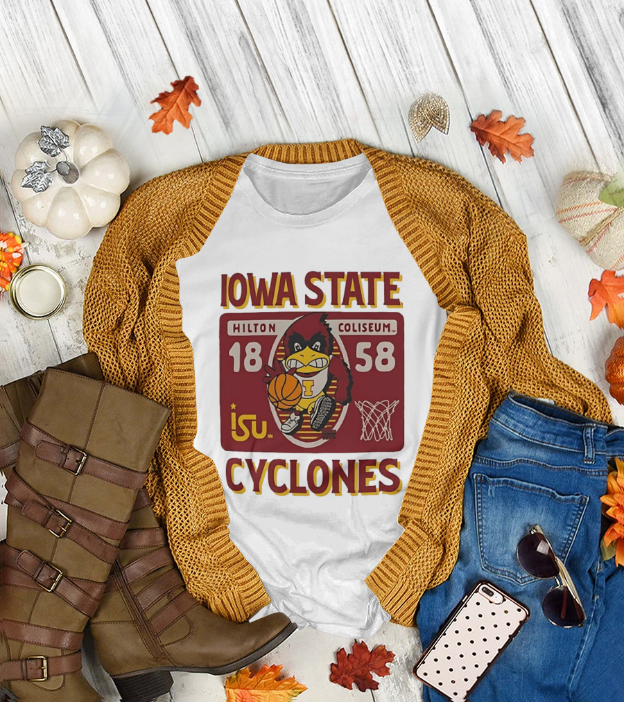 Iowa State Cyclones Hilton Coliseum 1858 Basketball T-Shirt