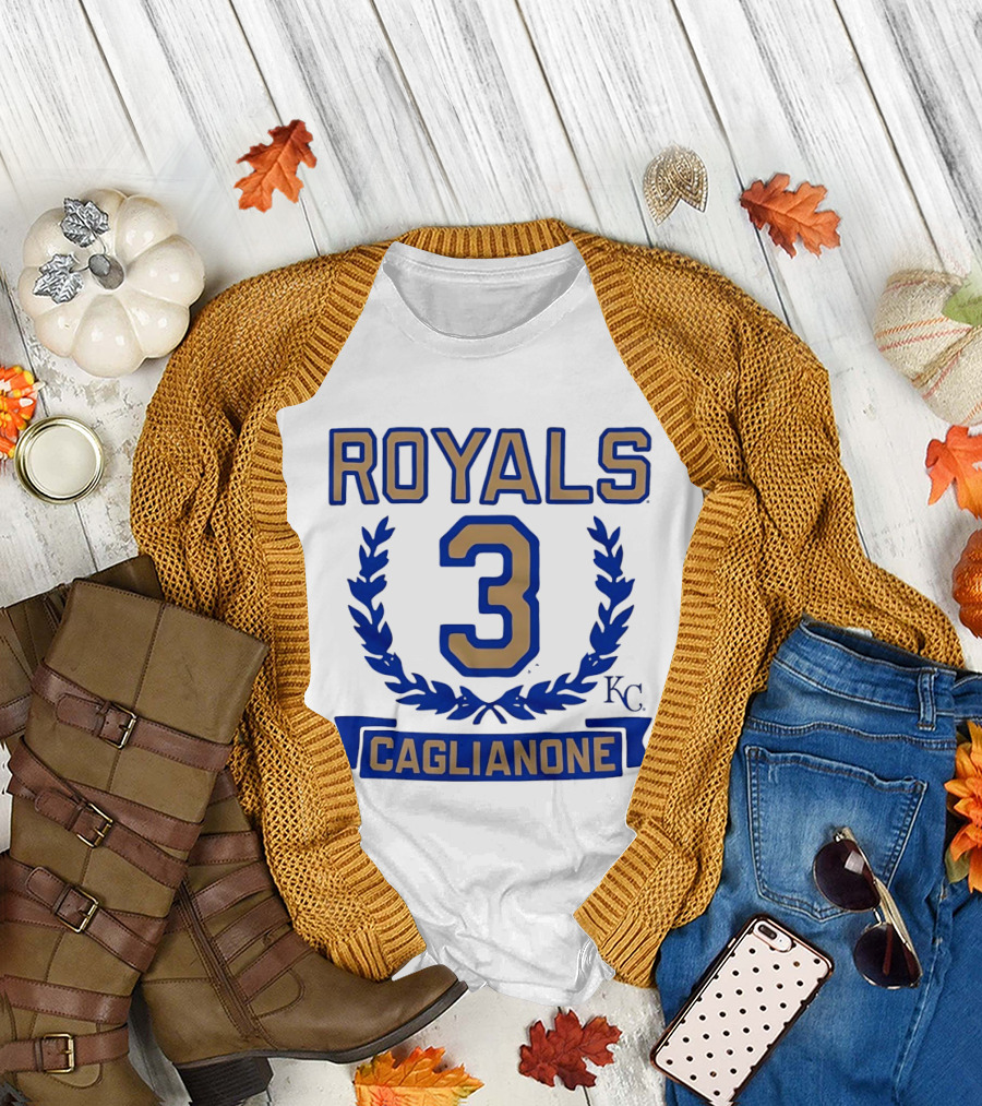 Kansas City Royals Jac Caglianone 3 Wreath KC T-Shirt