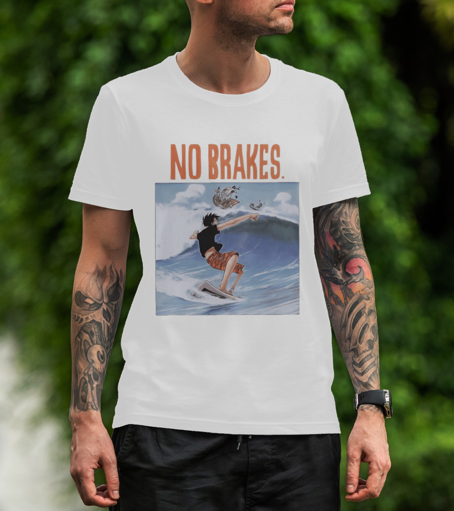 Monkey D. Luffy Surfing Adventure One Piece No Brakes T-Shirt