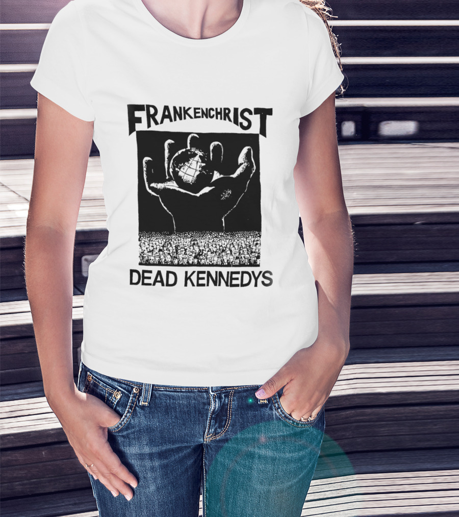 Frankenchrist Dead Kennedys Hand Holding Globe T-Shirt
