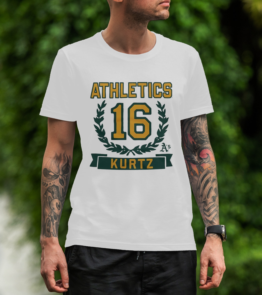 Oakland Athletics 16 Kurtz Wreath A's T-Shirt