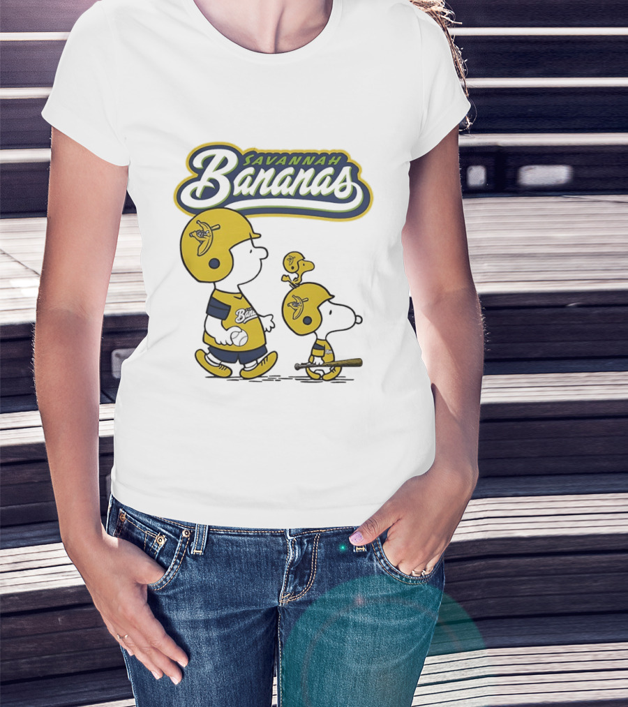 Savannah Bananas Peanuts Characters Baseball T-Shirt