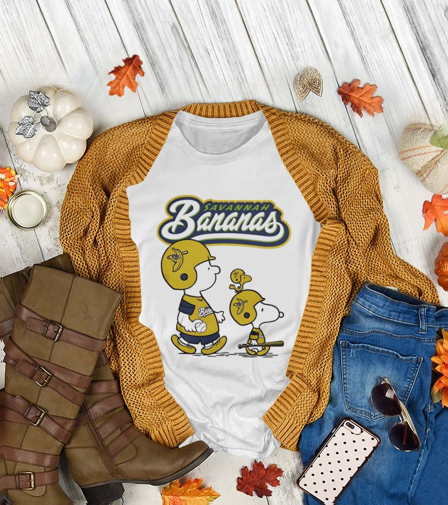 Savannah Bananas Peanuts Characters Baseball T-Shirt
